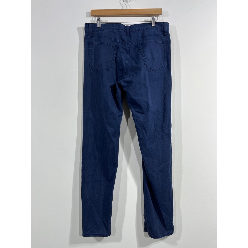 Banana Republic Linen Cotton Old Money Slim Fit Navy Pants 33x32 Preppy Career - Picture 4 of 12